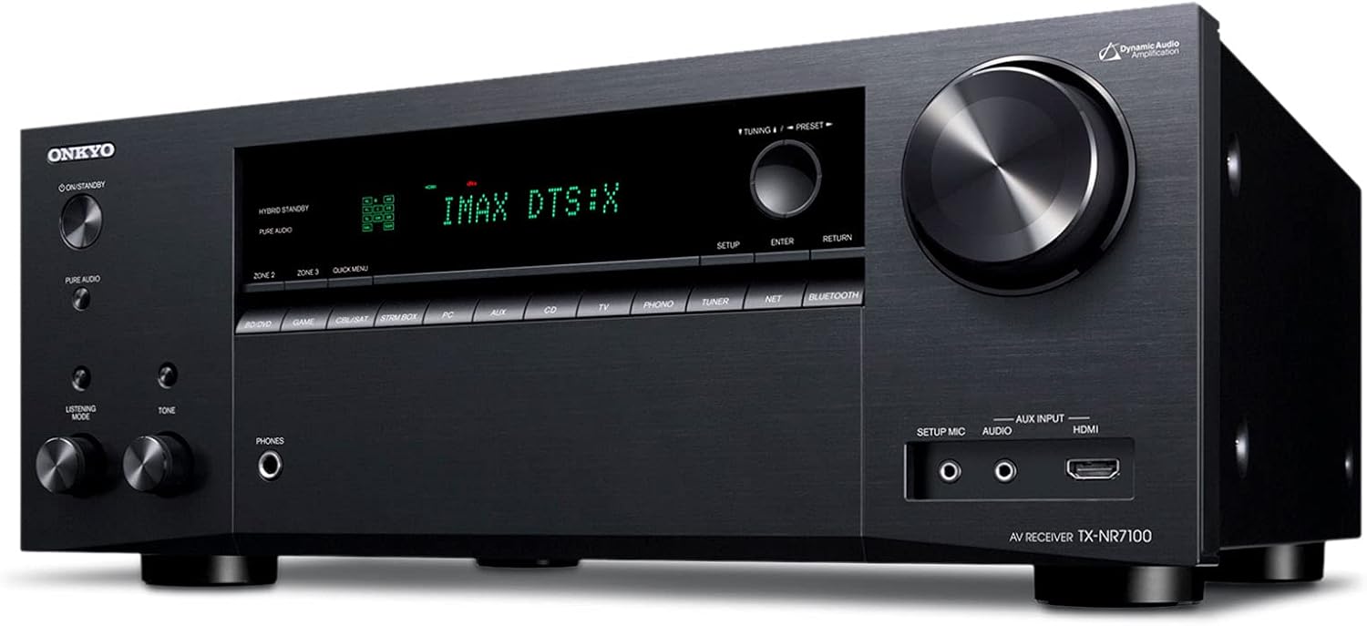 Onkyo TX-NR7100 9.2-Channel AV Receiver - 100 Watts Per Channel, Dirac Live Out of Box, Works with Sonos Certified, THX Certified and More