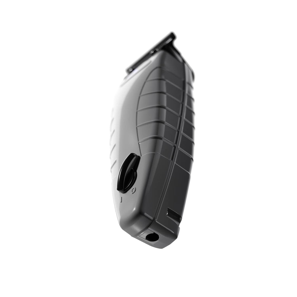 Andis 74055 Professional Corded/Cordless Hair & Beard Trimmer, Zero Gapped, Close Cutting Carbon Steel T-Outliner Blade, Grey