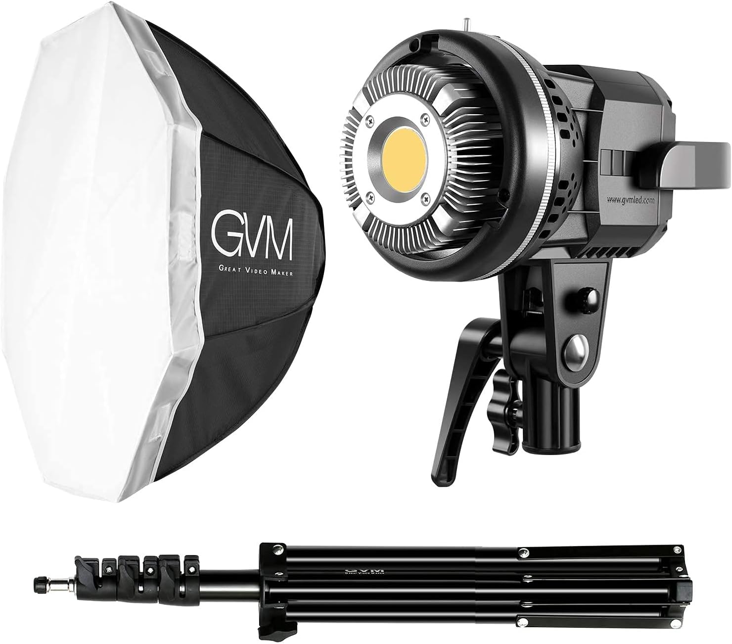 GVM 80W Softbox Lighting Kit with APP Control, Professional Studio Photography Lighting with Digital Display, LED Video Light Color Temperature 5600K and CRI 97+ for Portrait Product Fashion Shoot
