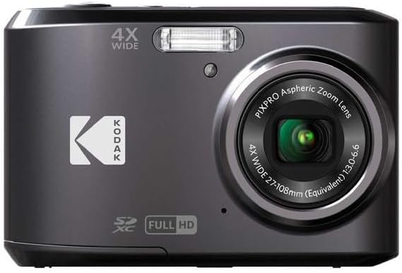Kodak PIXPRO Friendly Zoom FZ43-BK 16MP Digital Camera with 4X Optical Zoom and 2.7" LCD Screen (Black)