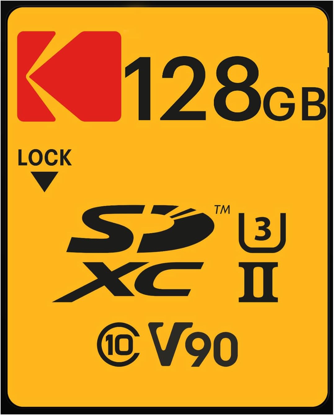 Kodak 128GB UHS-II U3 V90 Ultra Pro SDXC Memory Card - Up to 3000MB/s Read Speed and 270MB/s Write Speed