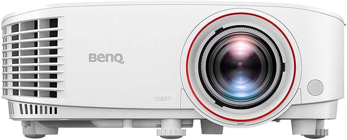 BenQ TH671ST 1080p DLP Home Theater Short Throw Projector, 3000 Lumens, Low Input Lag for Gaming, Ambient Light Sensor (Renewed)