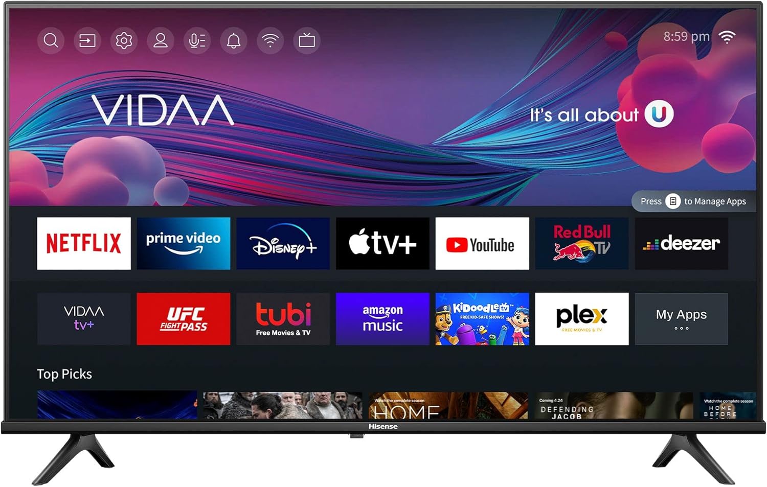 HISENSE 40" Class A4 Series LED Full HD Smart Vidaa TV 40A4KV