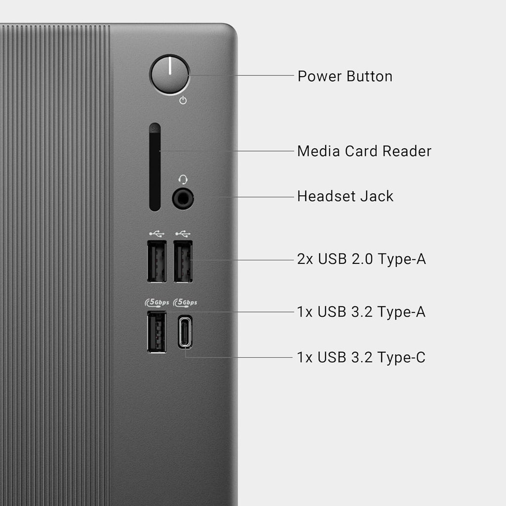 Dell ECT1250 Tower Desktop Computer - Intel Core Ultra 5 225 Processor, 16GB DDR5 RAM, 512GB NVMe SSD, Intel UHD Graphics, Wi-Fi 6 & Bluetooth 5.4, Keyboard & Mouse, AI Copilot, Windows 11 Home