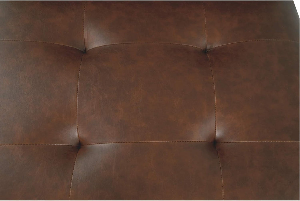 Signature Design by Ashley Sidewinder Mid-Century Modern Faux Leather Accent Chair, Brown