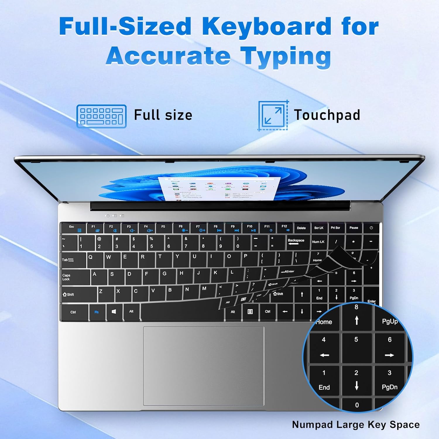 NAIKLULU Laptop Computer, Windows 11 Pro Lap Top, 15.6 Inch Laptop PC 2026, 16GB RAM 512GB SSD, M3-6Y30 Processor, FHD Display 1920 * 1080P, WIFI5, BT4.2, 5000mAh Battery, for School Business Student