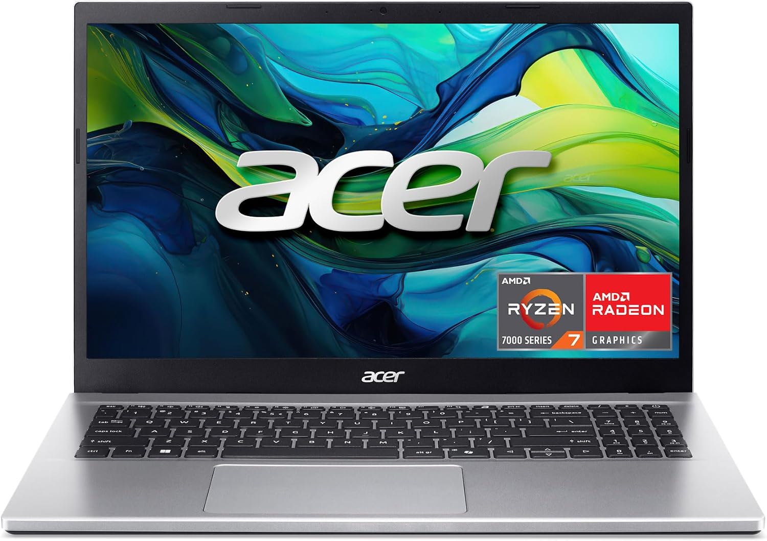acer Aspire Go 15 AI Ready Laptop | 15.6" FHD (1920 x 1080) IPS Display | AMD Ryzen 7 7730U | AMD Radeon Graphics | 16GB DDR4 | 512GB PCIe Gen4 SSD | Wi-Fi 6 | Windows 11 Home | AG15-42P-R9FW