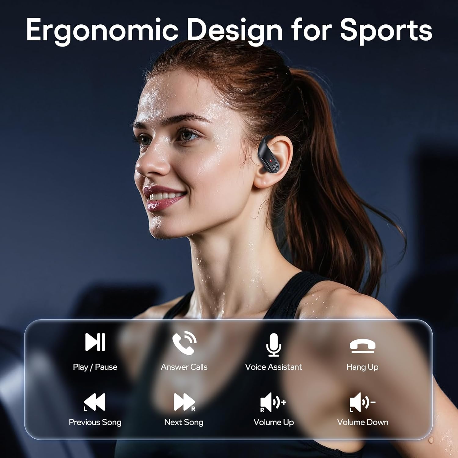 Hybrid Active Noise Cancelling Wireless Ear Buds 80 Hrs Playtime Hi-Res Stereo Quality Bluetooth Earbuds with Transparency Mode Headphones Bluetooth Earhooks ANC Earphones for Work Sports Travel