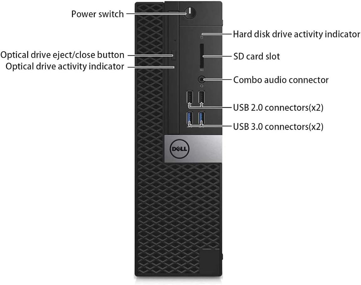 Dell Optiplex 3040 SFF Business Desktop PC, Windows 11 Pro 64bit, Core i5-6500, 8GB RAM, 256GB Solid State Drive, Mouse, Keyboard, RJ45 (Renewed)