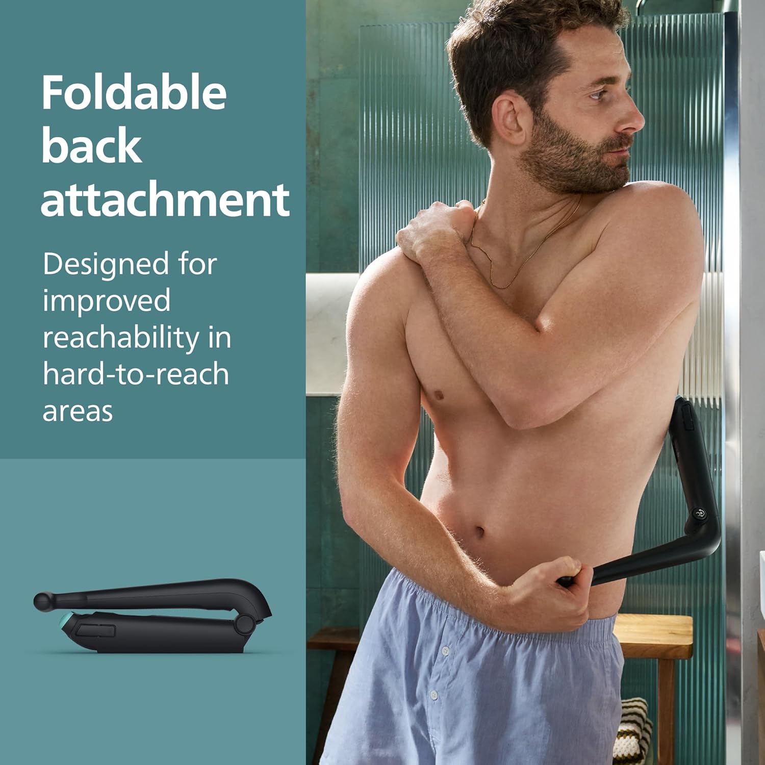 Philips Norelco Body Groomer 7000 Series, Waterproof Men's Full Body Groomer with Travel Case, Triple Protect Shave System & Body Hair Trimmer with Contour-Following 2D Flexing Head, BG7490/50