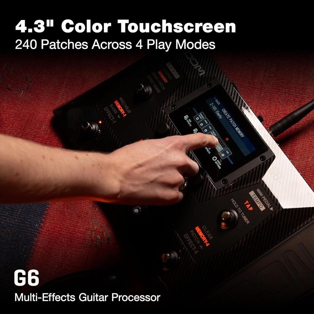 Zoom G6 Guitar Multi-Effects Processor with Expression Pedal, 100+ Effects, Amp Modeling & IRs, Looper, Touchscreen Display, and USB Audio Interface