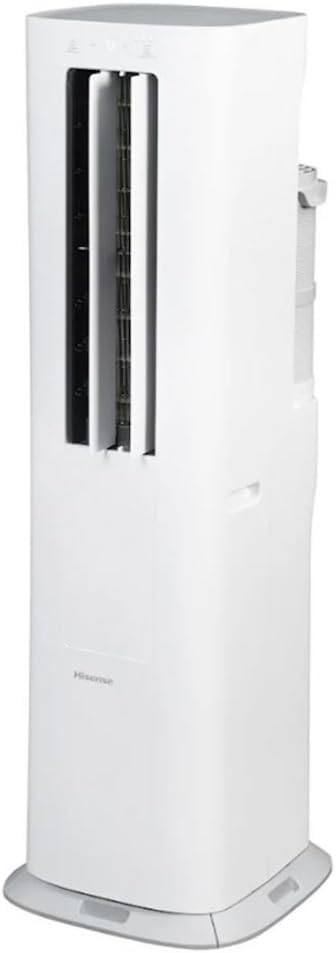 Hisense 8000 BTU 350 Sq. Ft. with Inverter Compressor, Dual Hose Portable Tower Air Conditioner HIAP0825TWD, up to 350 Sq Ft., Wi‑Fi app control for Alexa/Google, Oscillating - HIAP0825TWD