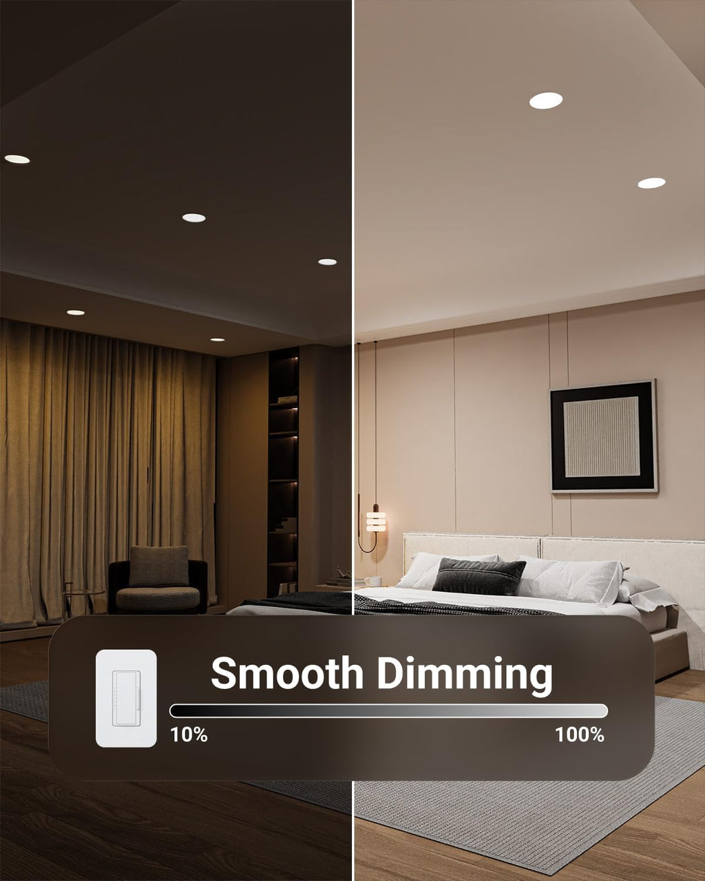 Sunco 24 Pack 6 Inch LED Recessed Light, Canless Ceiling Lights Slim with Junction Box, 1200 LM, 14W (100W Equivalent), Selectable CCT 2700K/3000K/4000K/5000K/6000K, Dimmable, Wafer Thin ETL