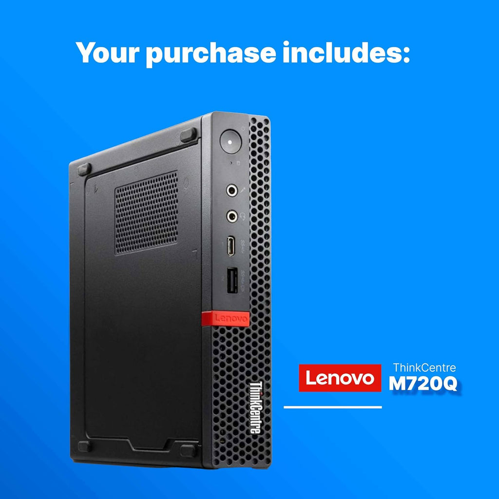 Lenovo M720Q ThinkCentre Mini PC | Windows 11 Pro | Intel i5-8400T | 16GB RAM + 500GB NVME | 5G WiFi + BT | Home or Office Micro Desktop Computer (Renewed)