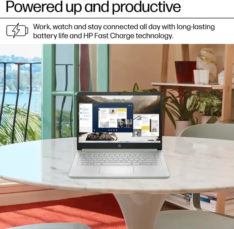 HP Stream 14 Student Business Laptop, Microsoft Office 365, Copilot AI, 8GB RAM, 128GB UFS, Intel N150 Processor(Quad-core), Willow Green, Windows 11 Home, with 5ave Kit