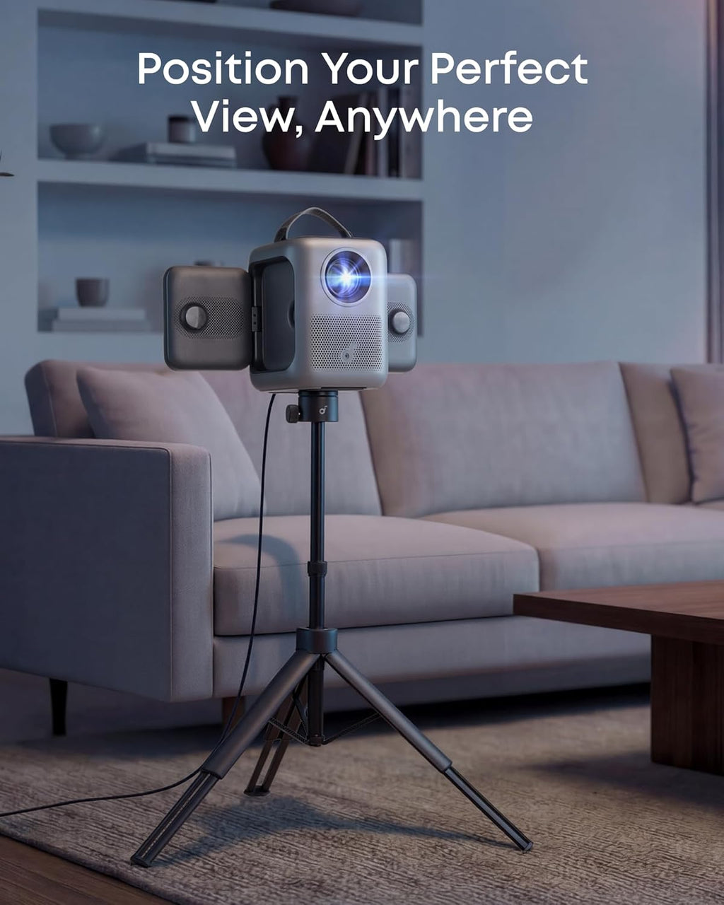Nebula Quick-Mount Projector Stand, 1s Quick-Mount for Nebula P-Series Projectors, Universal Compatibility for More Projectors, 3.3kg Stable Support, 34cm Compact Foldable Design.