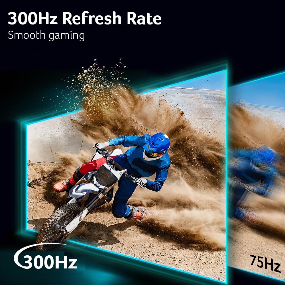acer Nitro 27" WQHD 2560x1440 IPS PC Gaming AMD FreeSync Premium | 300Hz | Up to 0.5ms | 99% sRGB | DisplayHDR 400 | ErgoStand | VESA Mounting | 1 x DP 1.4 & 2 x HDMI 2.1 | XV272U F3bmiiprx