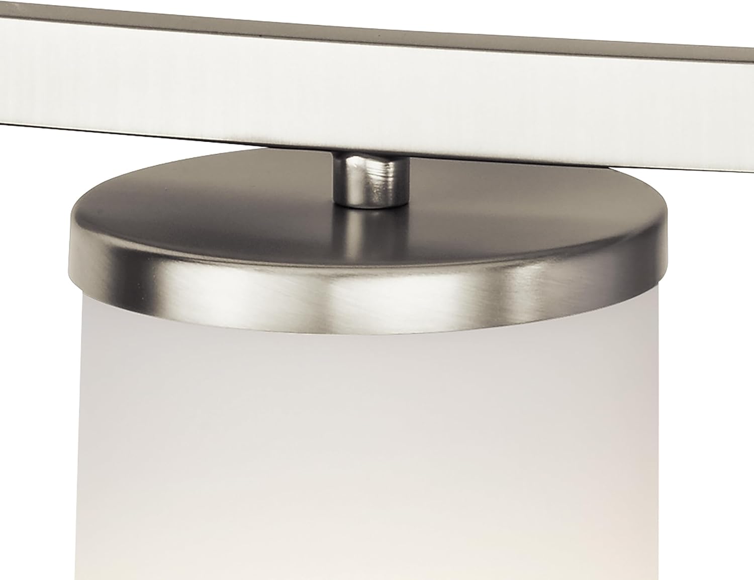 Kichler Crosby 23" Vanity Light in Brushed Nickel, 3-Light Contemporary Bathroom Light with Satin Etched Cased Opal Glass, (23" L x 8.75" H), 45497NI