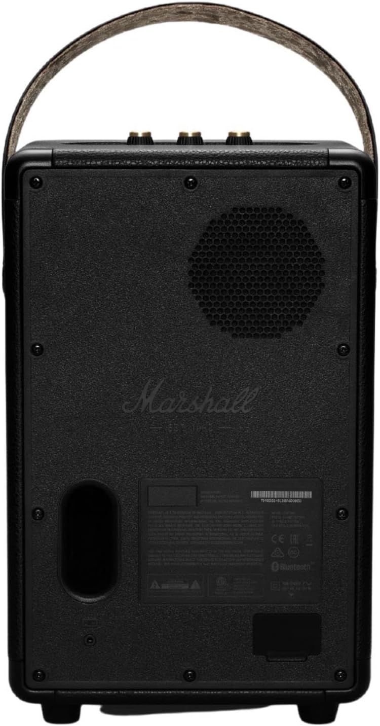 Marshall Tufton Portable Bluetooth Speaker, Black & Brass