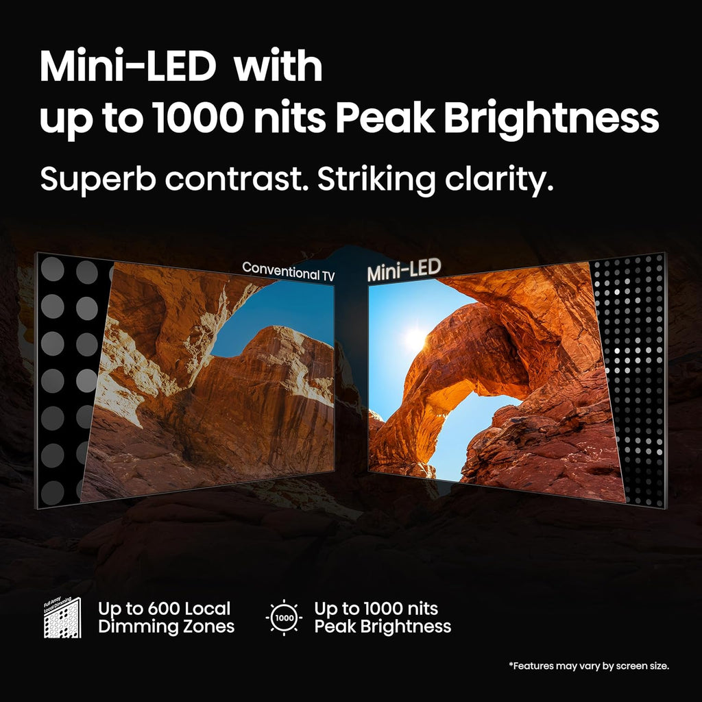 Hisense 55" Class U6 Series Mini-LED 4K UHD Smart Fire TV (55U65QF, 2025 Model) - QLED, Native 144Hz, HDR10+, Dolby Vision IQ, Dolby Atmos, Game Mode Pro, ALLM, Alexa Built in, Black