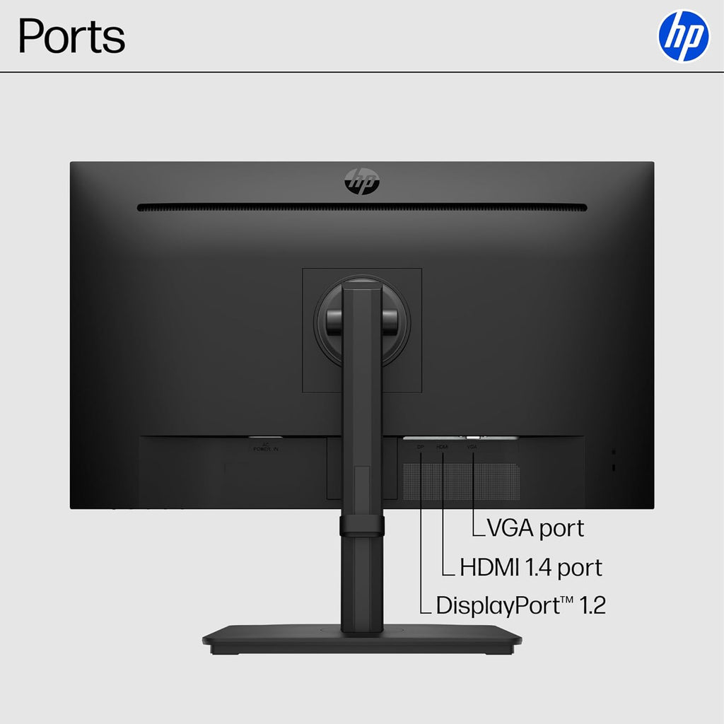 HP Series 3 27 inch FHD Monitor, Full HD Display (1920 x 1080), IPS Panel, 1300:1 Contrast Ratio, 250 Nits, Eye Ease with Eyesafe Certification, Black, 327se (2025)