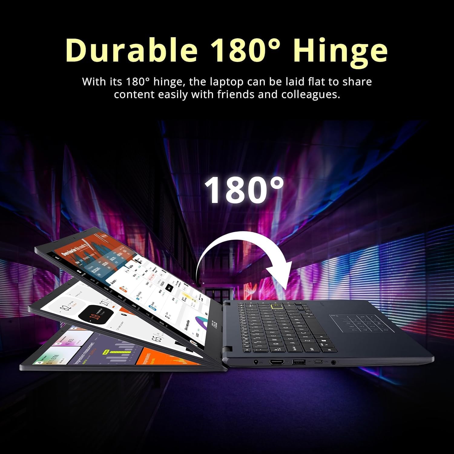 ASUS 14" Laptop for Business & Student, 14" FHD Display, Intel Celeron N4500, 1-Year of Microsoft 365, 4GB Memory, 64GB eMMC, NumberPad, Webcam, HDMI, Wi-Fi, Windows 11