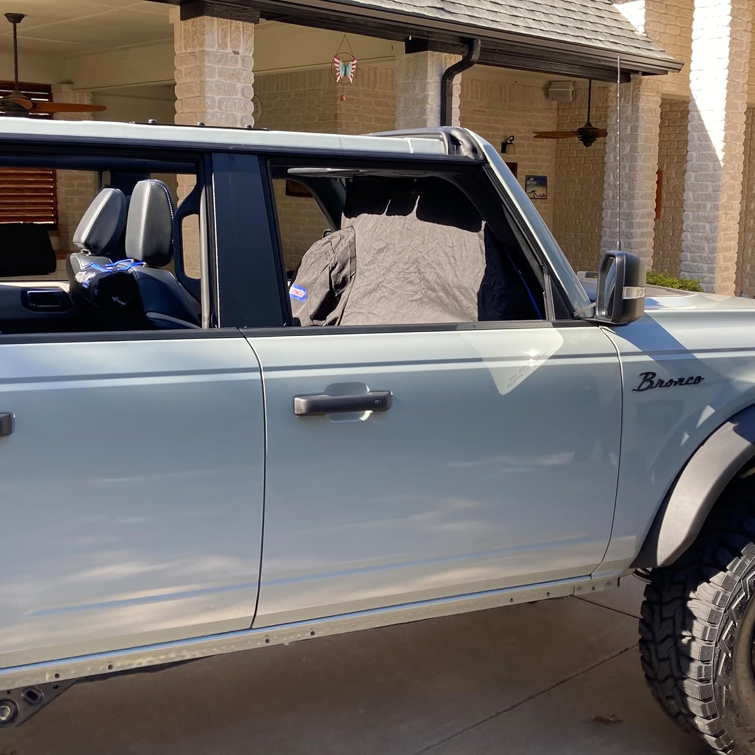 Dash Poncho™ Waterproof Dashboard Cover for Ford Bronco® (2021+) Rain & UV Shield for Electronics and Console | Marine-Grade Canvas, Fast Install, Includes Bungees & Suction Cups, Off-Road Ready