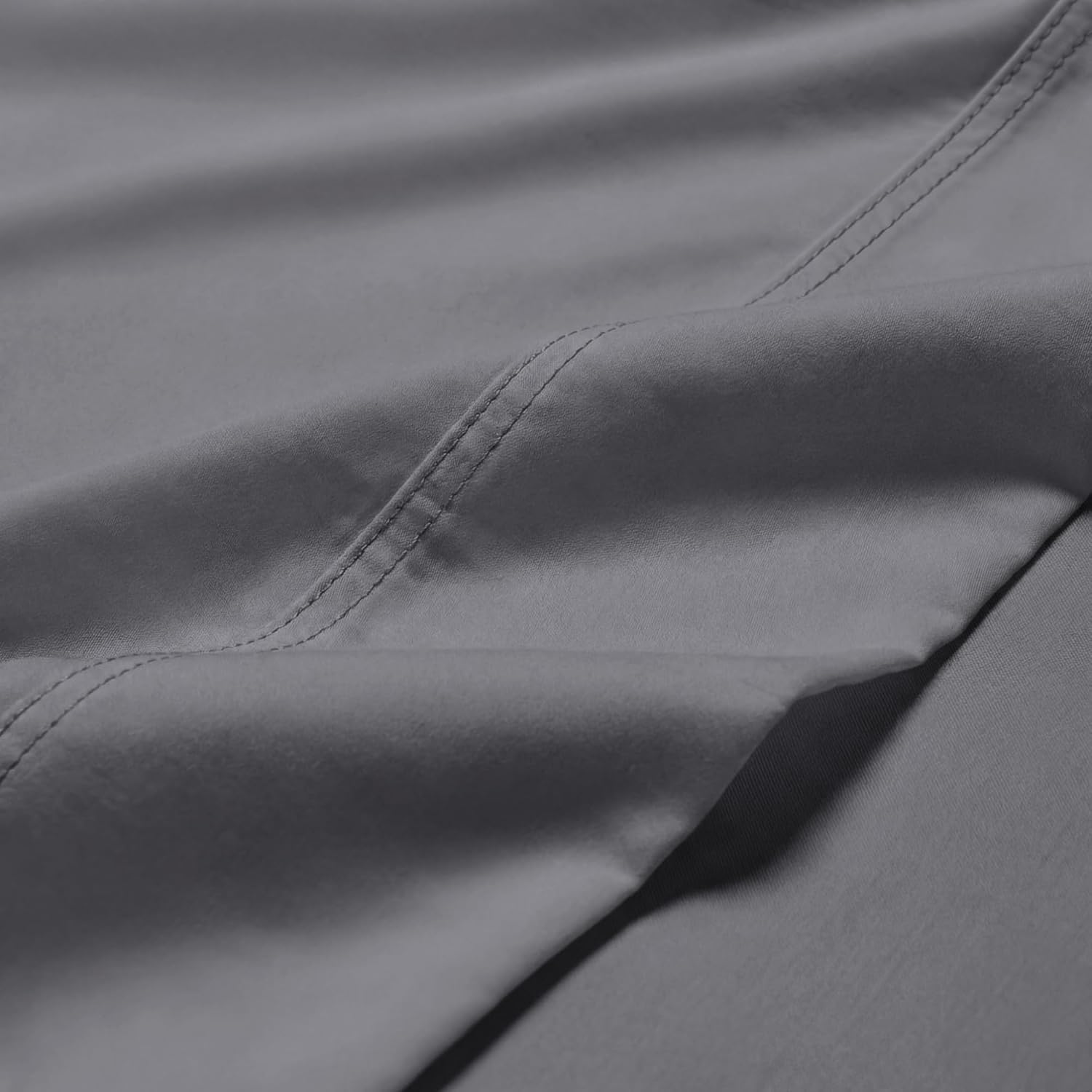 Superior Cotton Blend 800 Thread Count Sheet Set, Bedding Basics, Bedroom Essentials, Includes 1 Fully Elastic Deep Pocket Fitted Sheet, 1 Flat Sheet, 2 Pillowcases, Full, Grey