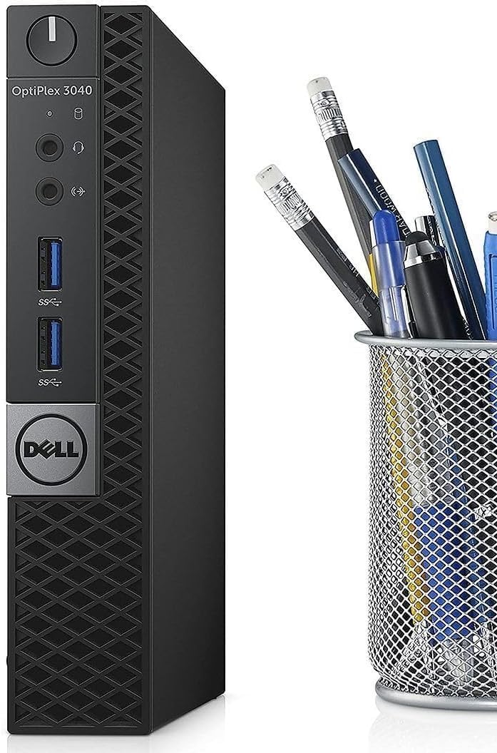 Dell Optiplex 3040 Micro Mini Desktop Computer PC, 6th Gen Core 3.20 GHz, 8GB RAM, 256GB SSD, WiFi, Bluetooth, Keyboard & Mouse, Windows 11 Pro (Renewed)