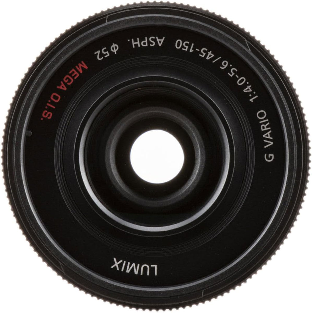 Panasonic LUMIX G VARIO 45-150mm F4.0-5.6 ASPH Mirrorless Camera Lens with Optical Stabilizer, Micro Four Thirds Mount, H-FS45150AK (USA Black)