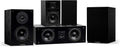 Fluance Elite High Definition Compact Surround Sound Home Theater 5.0 Channel Speaker System Including 2-Way Bookshelf, Center Channel and Rear Surround Speakers - Black Ash (SX50BC)