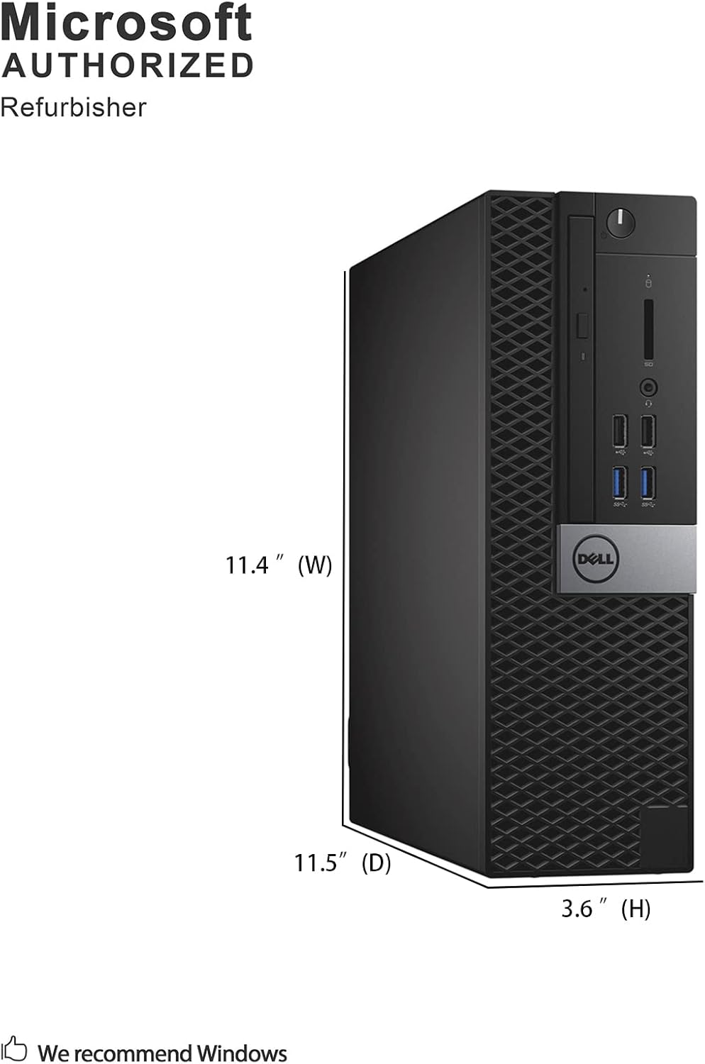 Dell OptiPlex 3040 Small Form Factor PC, Intel Quad Core i5 6500 up to 3.6GHz, 16G DDR3L, 1T, WiFi, BT 4.0, Windows 11 Pro (Renewed)