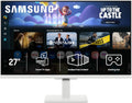 Samsung 27-Inch M5 (M50F) Series FHD Smart Monitor with Streaming TV, Speakers, HDR10, Gaming Hub, Multiple Ports, Workout Tracker, Vision Accessibility Tools, White, LS27FM503ENXZA