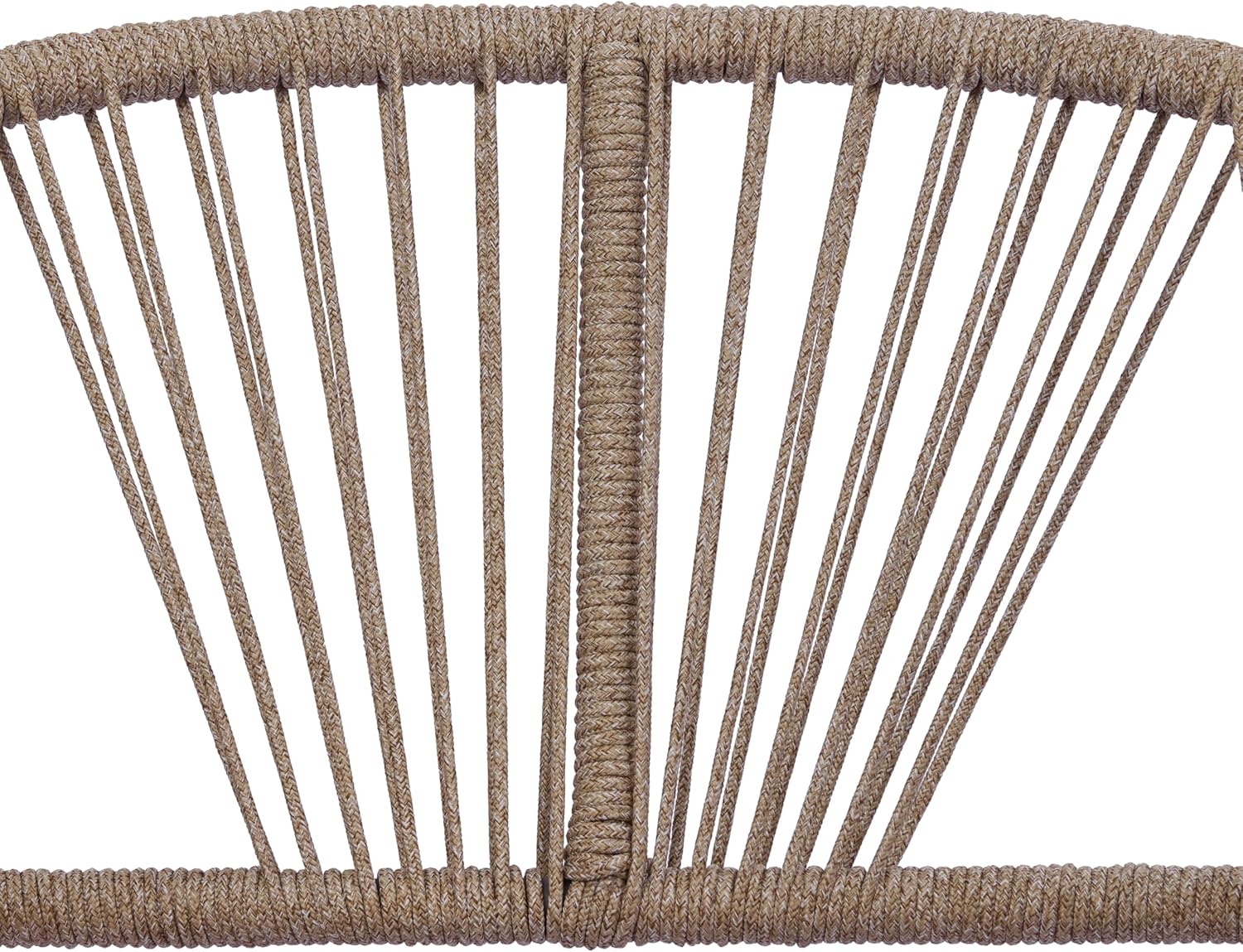 Christopher Knight Home Lydia Boho Patio Furniture Acacia Wood Club Chair, Outdoor Lounge Chair, Modern Tub Accent Chair with Rope Woven and Removable Cushions, Deep & Sturdy Seating, Natural+Beige
