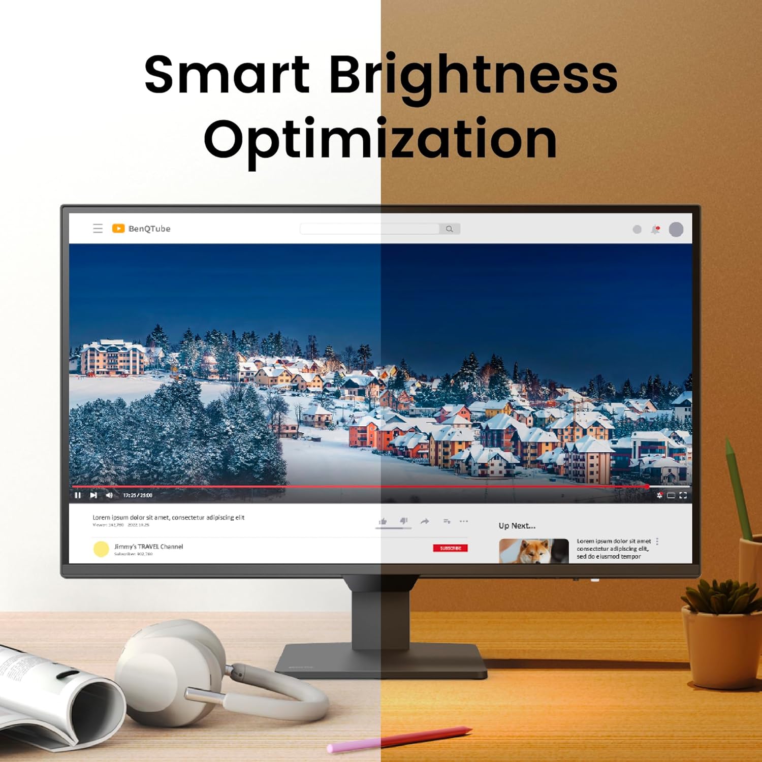 BenQ GW2790Q 27” 2K QHD 100Hz IPS Eye-Care Monitor, HDMI, DisplayPort, 2560×1440, Ultra Slim Bezel, Eyesafe, VESA MediaSync, Brightness Intelligence Tech., B. I. Gen2, Low Blue Light Plus