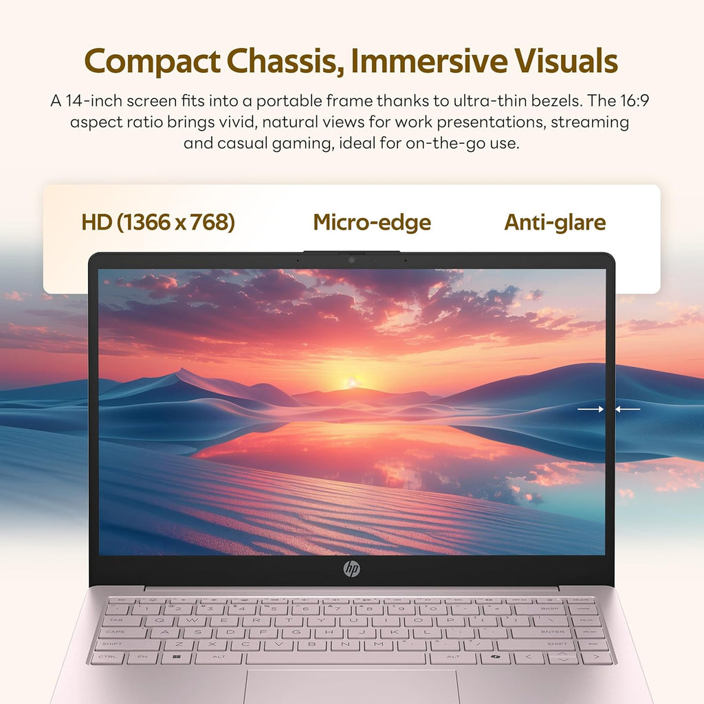 HP 2026 Ultrabook Laptop for Students & Home, Microsoft Office 365 with Copliot AI, 8GB RAM, 256GB SSD + 128GB eMMC Storage, Quad-Cores Intel Processor, Windows 11, Lightweight, Long battery life