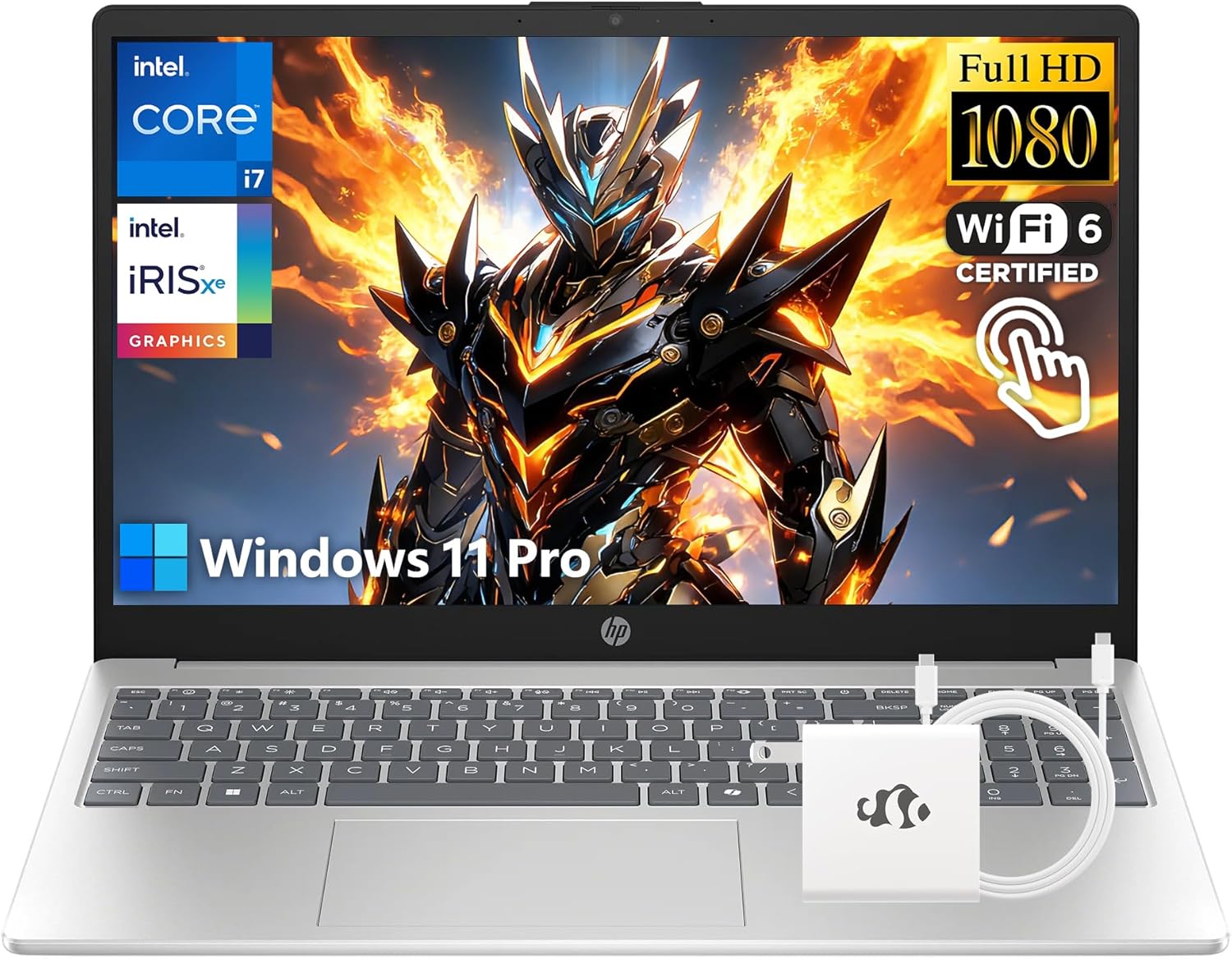 HP 15.6" FHD Touchscreen i7 Laptop, Intel 10-Core i7-1355U(Beat Core 7 160U), 16GB RAM 1TB SSD, Win 11 Pro Wifi6 Bluetooth Numeric Keypad Laptops-Computer for Business Gaming w/GM Accessory