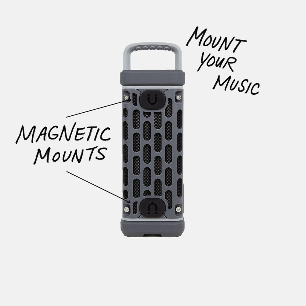 Turtlebox Ranger: Loud! Outdoor Portable Bluetooth 5.4 Speaker | Rugged, Waterproof, Ultra-Portable | Plays to 105db, Deep Bass, Shockproof, Unlimited Pairing for Full Stereo Experience, Gray