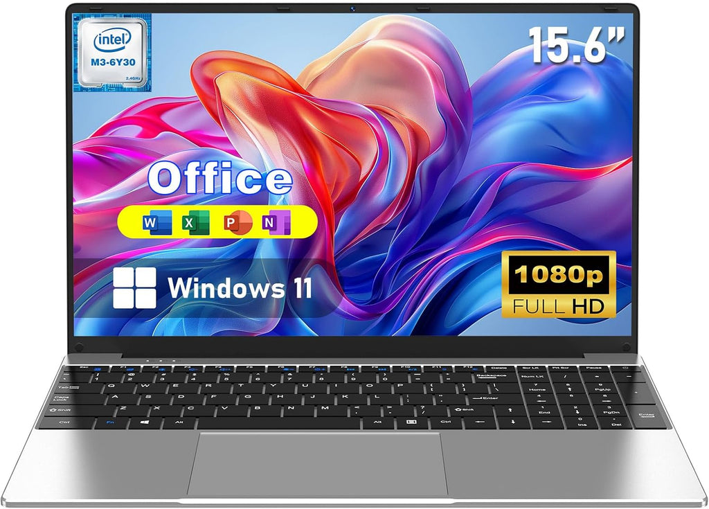 2026 New Laptop Computer, 15.6 Inch Window 11 Pro Lap Top PC 16GB RAM 256GB SSD, Core M3(Beat N4000), 2-Year Warranty, Office 365, FHD 1920 * 1080, 180°Open, UHD Graphics, Full-Size Keyboard