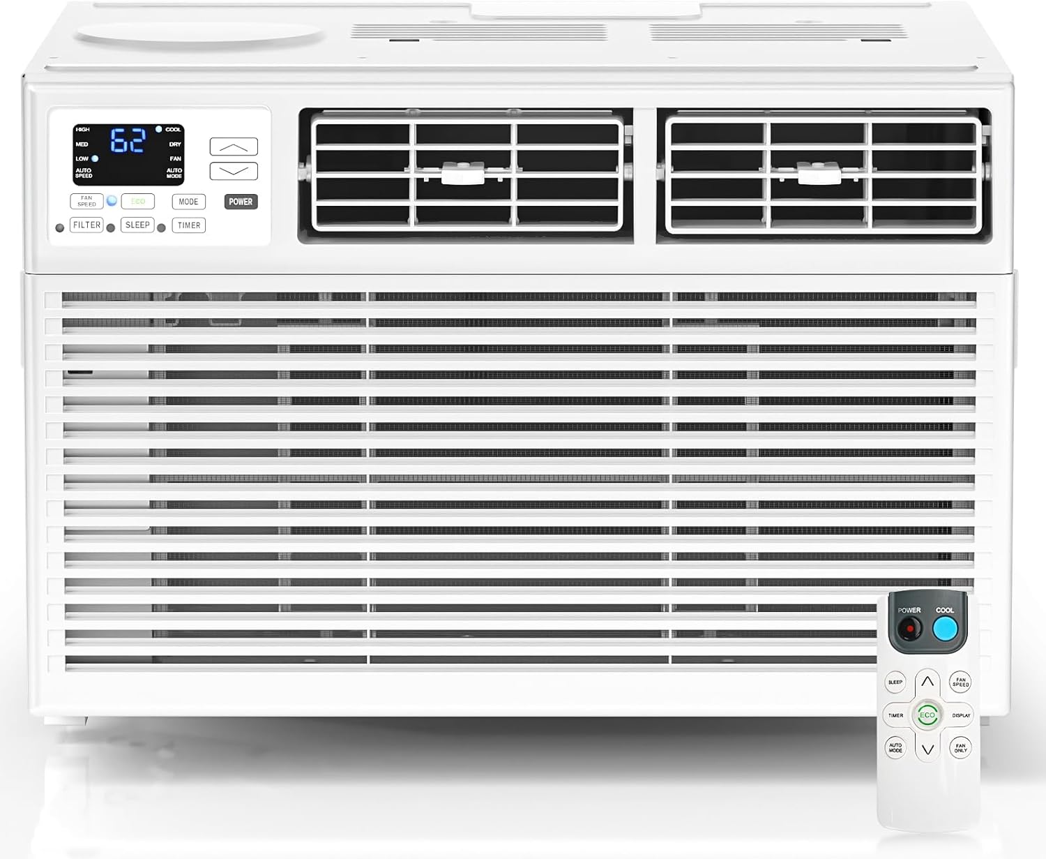 ZAFRO 8,000 BTU Window Air Conditioner Cools Up to 350 Sq.Ft.,Window AC Units with 7 Modes&4 Speeds,Quiet Operation,Energy Saving with Remote,Easy Installation for Bedroom,Small Rooms,White2026New