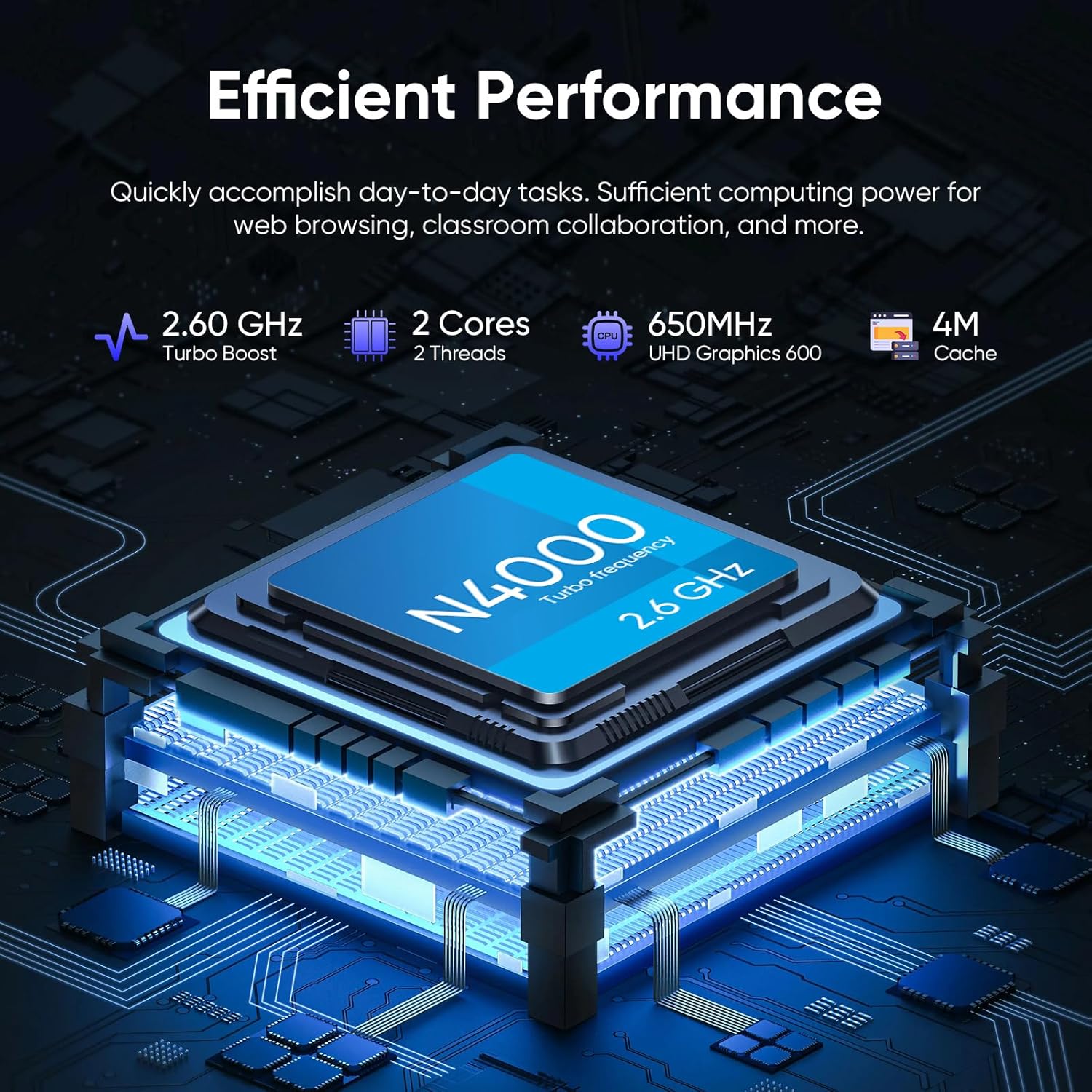 15.6" Laptop, 8GB RAM 256GB Storage, Celeron N4000 (up to 2.6GHz) 100% sRGB Screen, MS Office 2024, Win11 Pro Notebook Computer, Dual Band Wi-Fi, BT5.0, USB-A, Long Battery Life, Silver