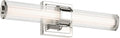 Kichler Laurene 18.5" LED Linear Bath Bar Vanity Light Fixture with Clear Fluted Glass in Polished Nickel for Bathroom Over Mirror (18.5" x 5" x 4.25") 55195PNLED