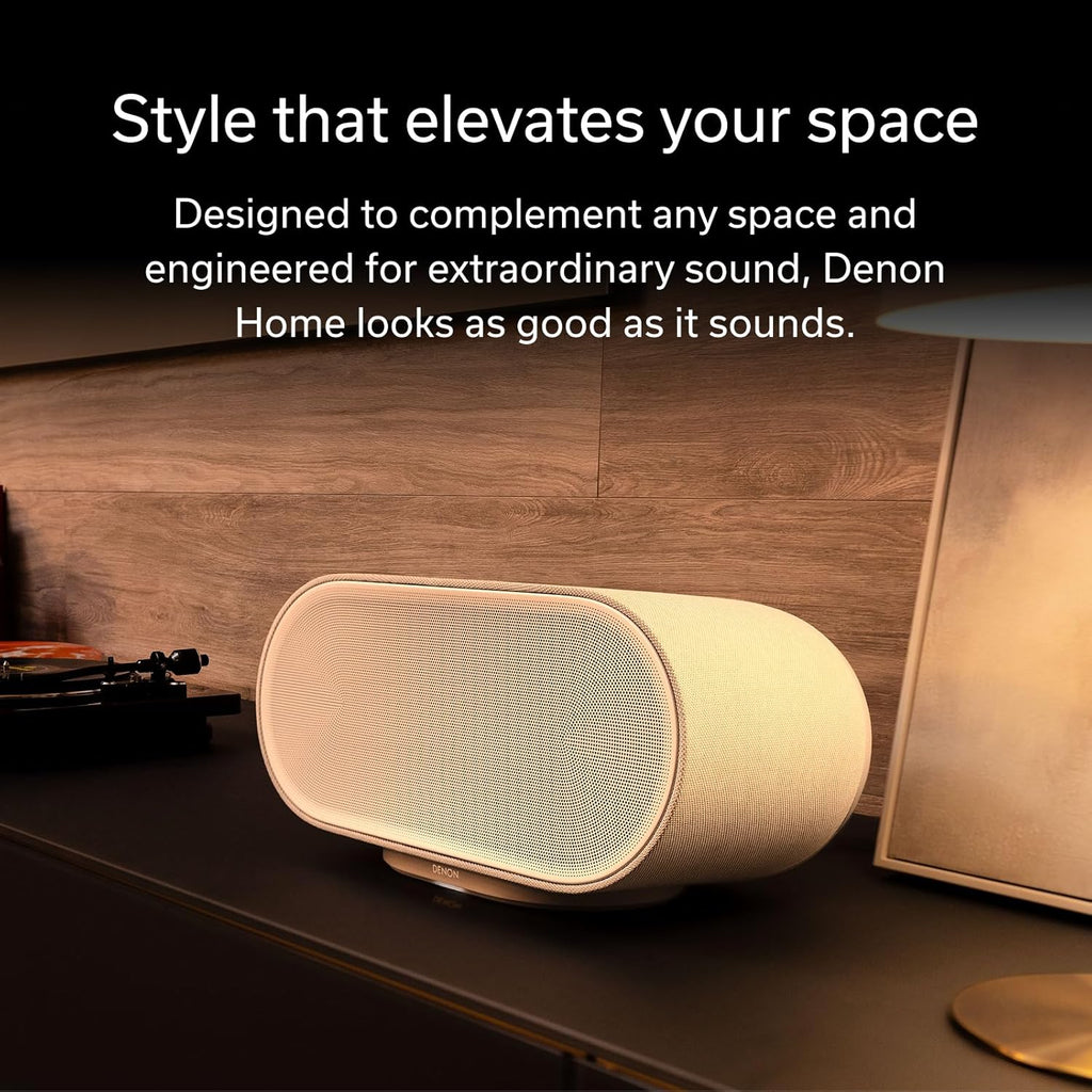 Denon Home 600 Home Speaker, Wireless Speaker with 8-Driver Array & 3D Dolby Atmos Music, HEOS Built-in Multiroom Control, Wi-Wi, Bluetooth, Home Audio Device, AirPlay 2, Stone