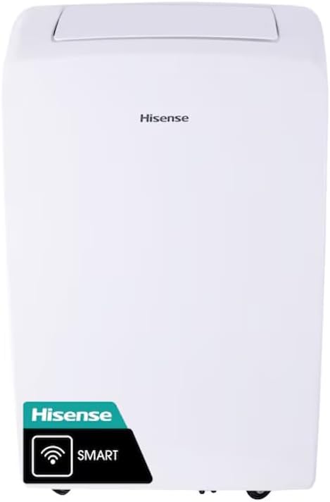 Hisense 7000-BTU DOE (115-Volt) White Vented Wi-Fi enabled Portable Air Conditioner 3 modes (Cooling, Fan, Dehumidifier), Remote, Noise level 49 dB, Cools 300-sq ft - AP0722CW1W (Renewed)