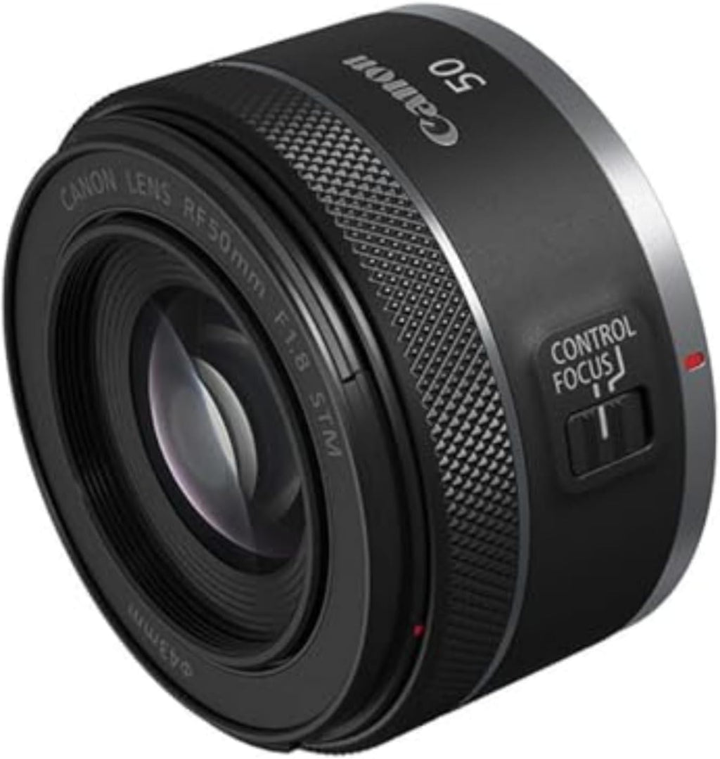 Canon RF50mm F1.8 STM Lens, Mirrorless Lens, Fixed Focal Length, Compatible with EOS R Series Mirrorless Cameras, Compact, Lightweight Design, Portraits, Landscapes, Photography, Black