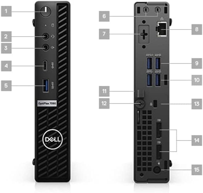 Dell OptiPlex 7000 7010 MFF 1.2L Micro Form Factor Business Desktop Computer, Intel Hexa-Core i5-12500T (Beat i7-11700T), 16GB DDR4 RAM, 512GB PCIe SSD, WiFi 6, Bluetooth, Windows 11 Pro (Renewed)