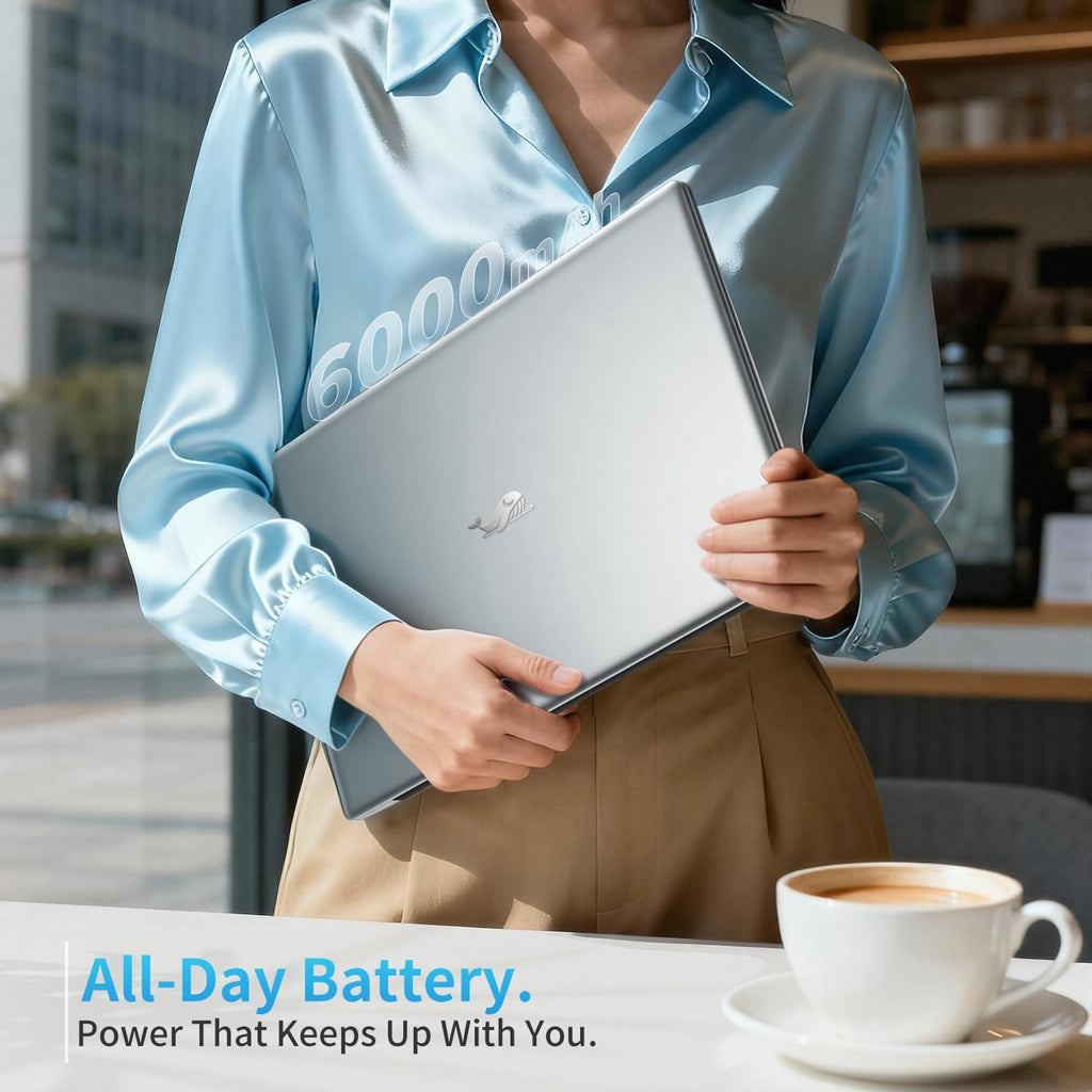 2026 Laptop Computer 15.6" FHD IPS Display, 16GB RAM 1TB SSD, 4-Core N150 Processor up to 3.6GHz, with Win 11 Pro, Thin & Light 3.52lbs, Backlit Keyboard, Silver