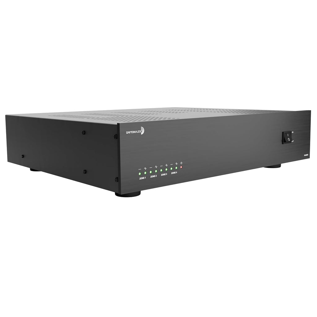 Dayton Audio MA880 Multi-Zone 8-Channel Class-D Amplifier, 8 x 80W (160W Bridged), 4 Stereo Zones, 6 Inputs, Rack-Mountable
