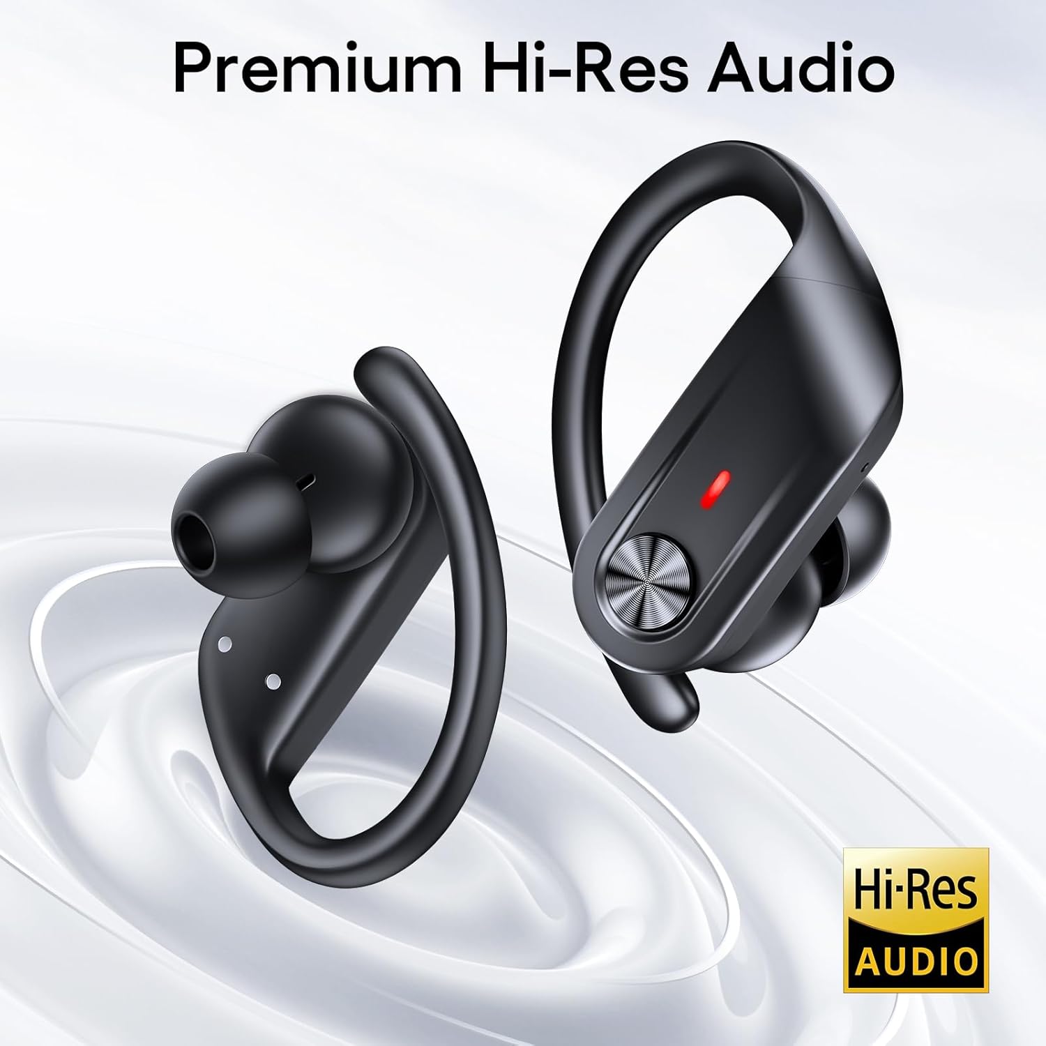 Hybrid Active Noise Cancelling Wireless Ear Buds 80 Hrs Playtime Hi-Res Stereo Quality Bluetooth Earbuds with Transparency Mode Headphones Bluetooth Earhooks ANC Earphones for Work Sports Travel