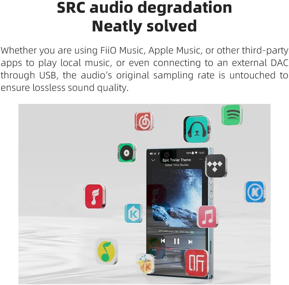 160G MP3 Player, JadeAudio/FiiO JM21(3+32G) Android 13 Hi-Res Music Player with Snapdragon 680, Bluetooth WiFi USB DAC 12.5H Playtime, up to 2TB (Black with 128G SD Card)